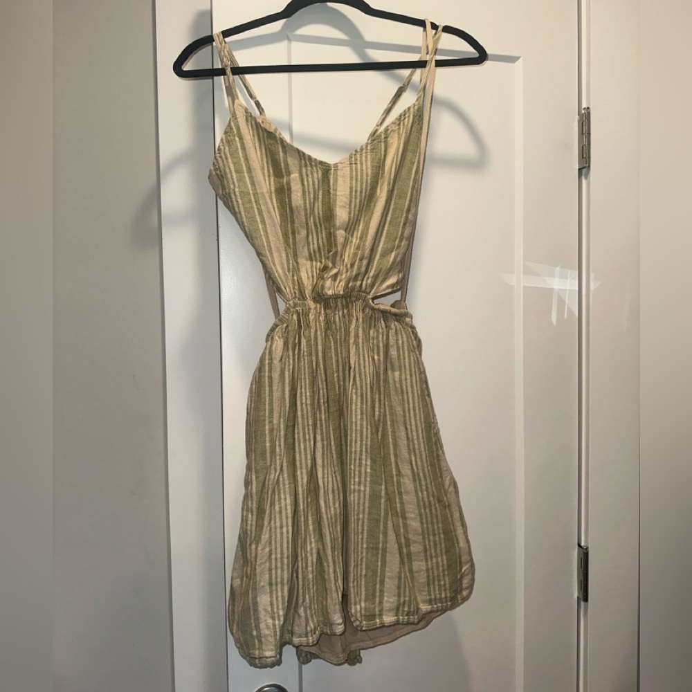 American Eagle Outfitters Backless Striped Dress